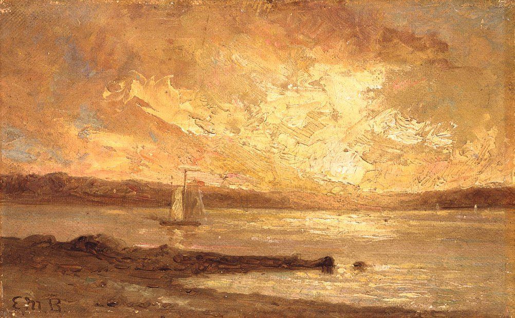 Edward Mitchell Bannister Boat on Sea